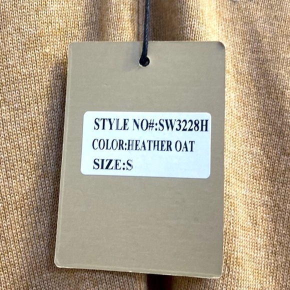 NWT RAIN + ROSE Brown Beige IVORY EMBROIDERED Polyester & Angora Sweater Sz S - Picture 4 of 8